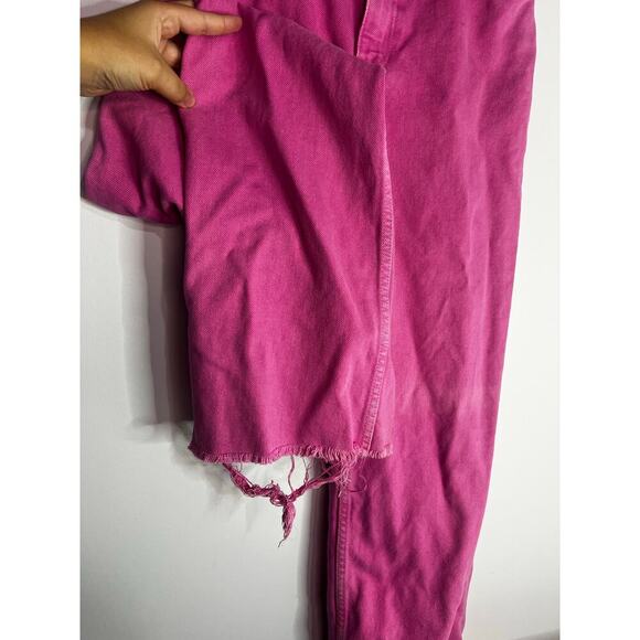 Zara Women's High Rise Wide Leg Bubblegum Pink Jeans Size 6 - Picture 2 of 7